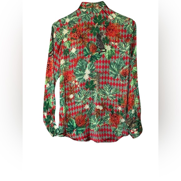 Falguni Shane Peacock Diamond & Floral Print Top - Picture 2 of 7